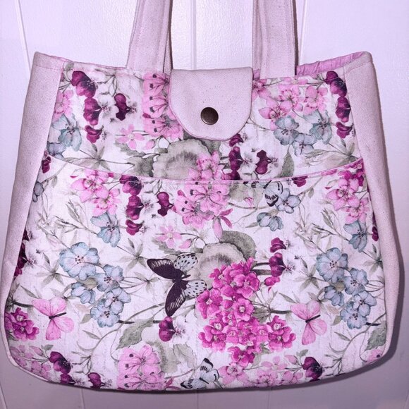 Canvas Shoulder Bag, Purse, Pocketbook, Handbag, Ethel Tote Bag, Pockets - Picture 1 of 8